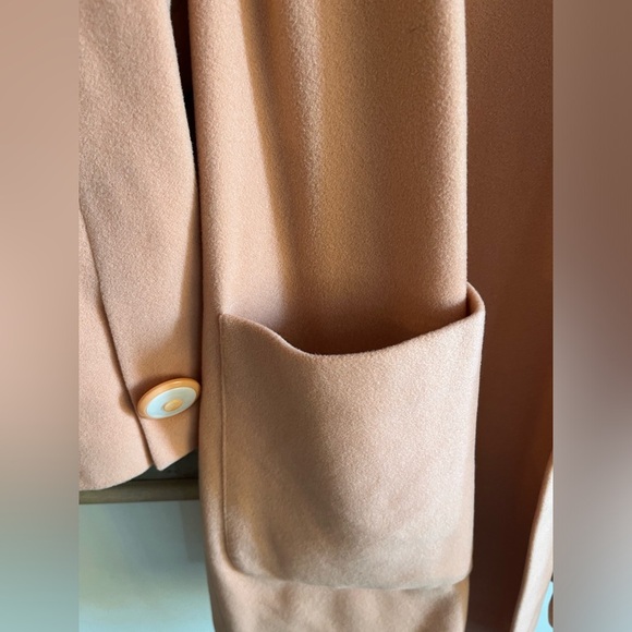 Vintage 60s Mimmina for Ira Berg Made in Italy Coral Pink Wool Coat - Picture 8 of 9